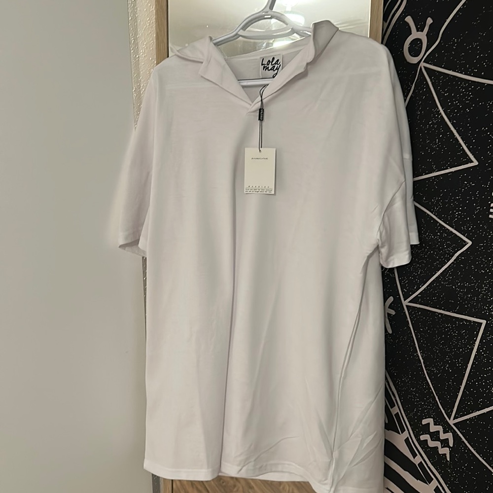 White formal casual dress